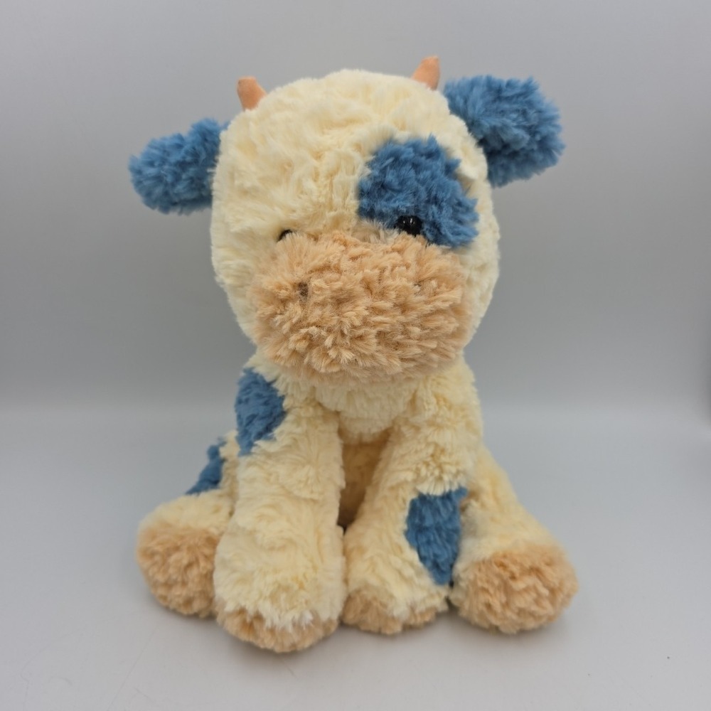 Gund Cozys Cow Cream/Blue 11" Plush Stuffed Animal Toy 6064472